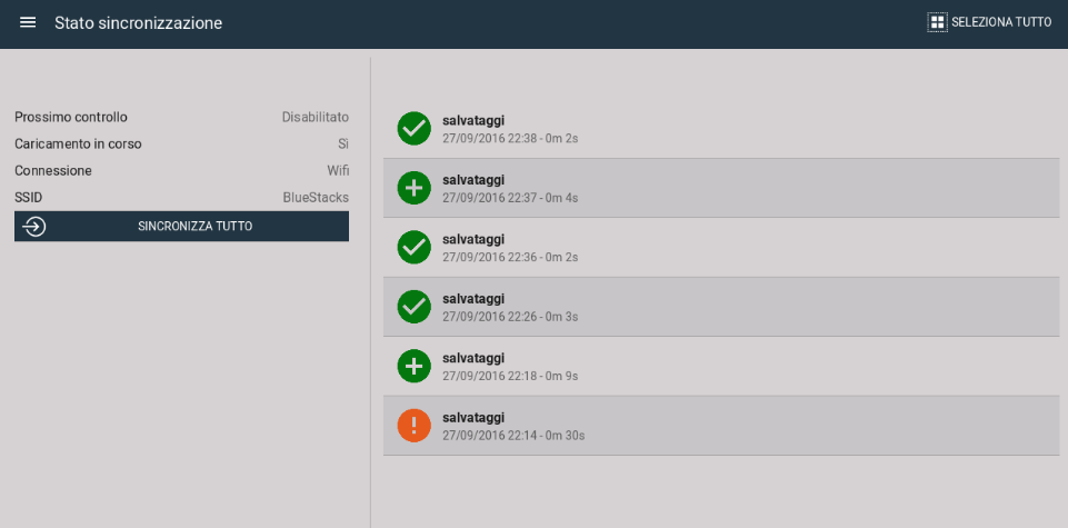 FolderSync Sync Status