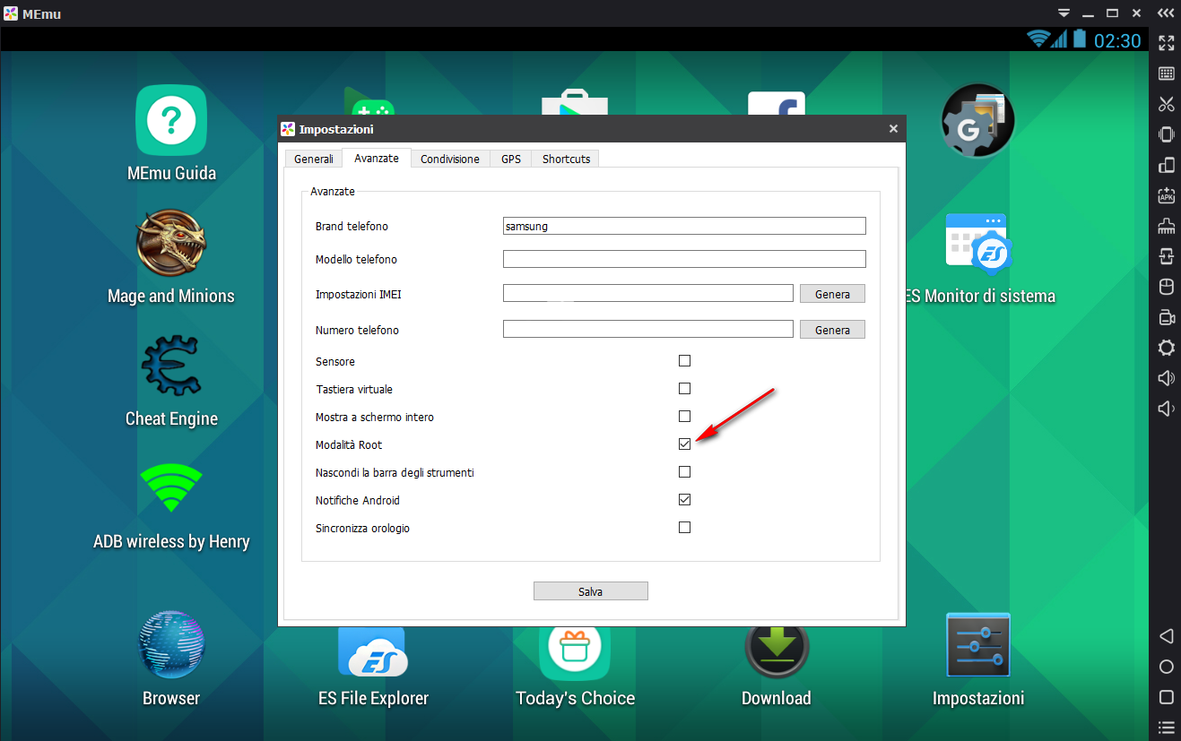 MEMU Android Emulator for PC., Root settings