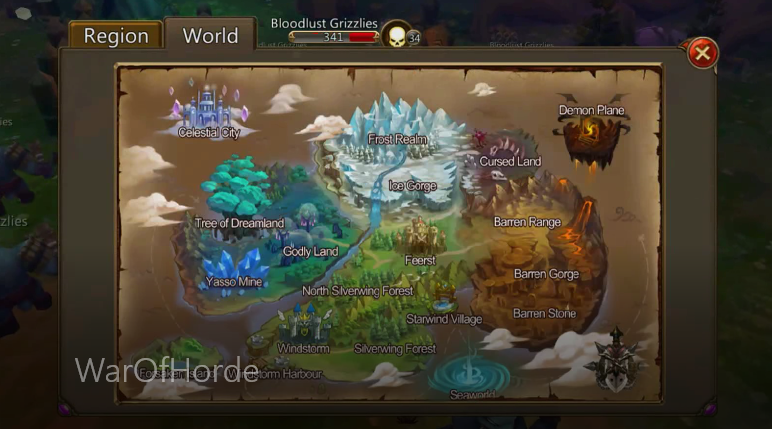 War of Horde world map