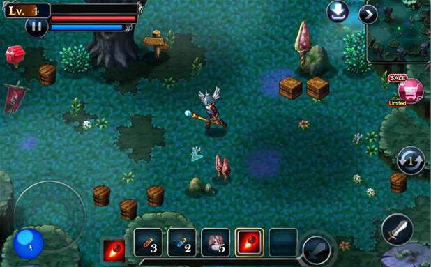 Top Android free RPG offline games - S.O.L : Stone of Life EX - Isometric view