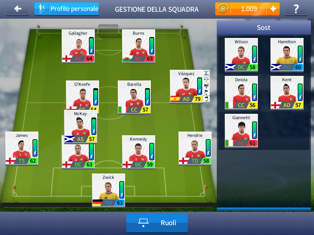 Dream League Soccer 2017 - Scelta della squadra