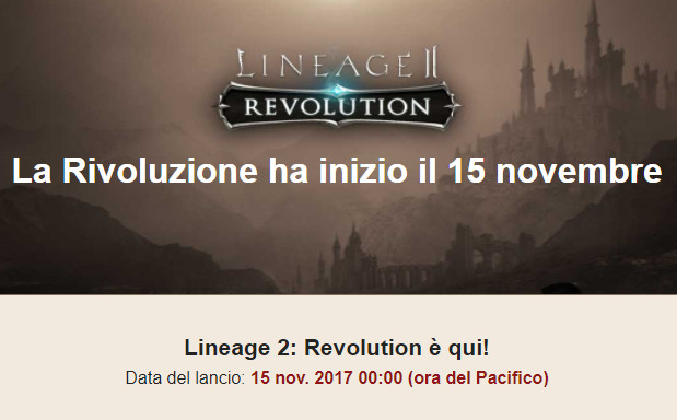 Rilascio Lineage II Revolution Il versione internazionale